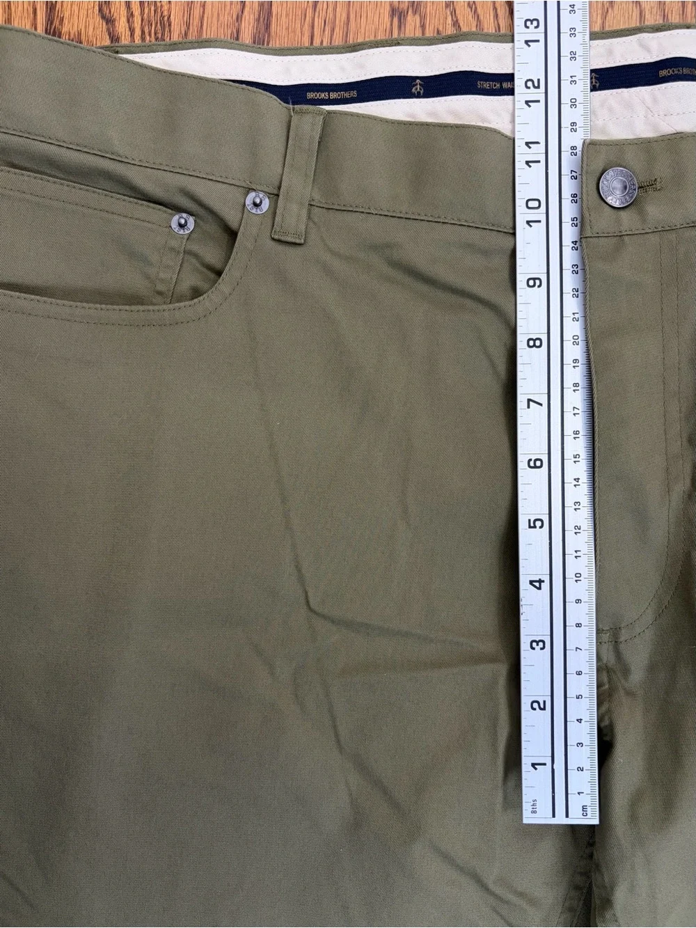Brooks Brothers Olive Green Advantage Stretch Chinos (42/32)